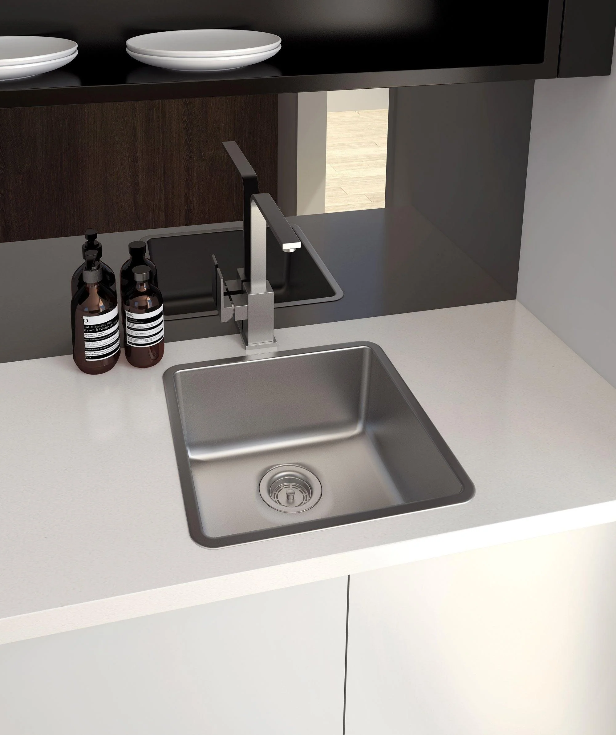 SEIMA KUBIC SINGLE BOWL SINK 400X400X200MM S/STEEL   UNDER MOUNT - Image 3