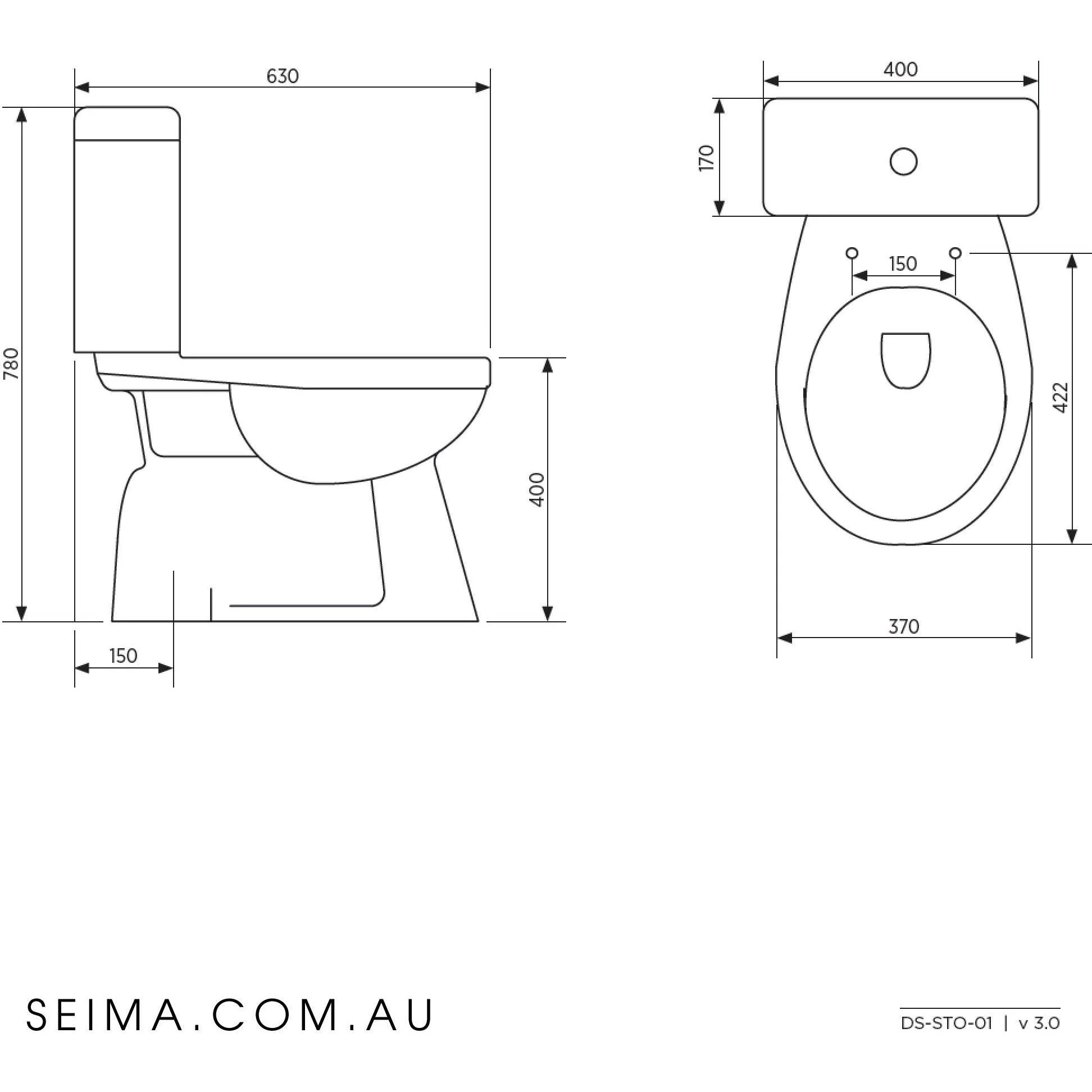 Seima Mero Close Coupled Toilet Suite - Image 5