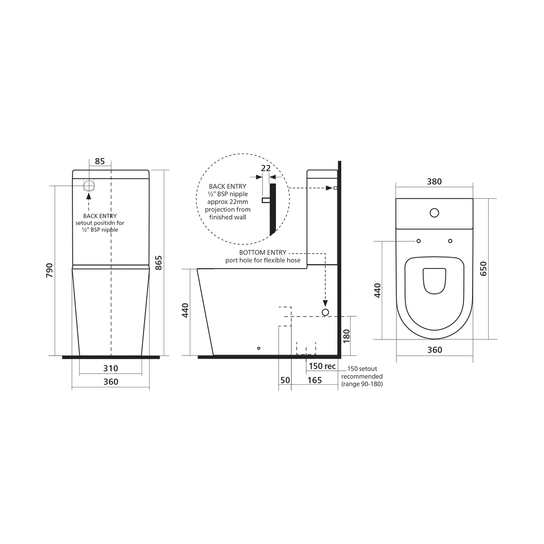 Seima Modia Wall Faced Toilet Suite - Image 7
