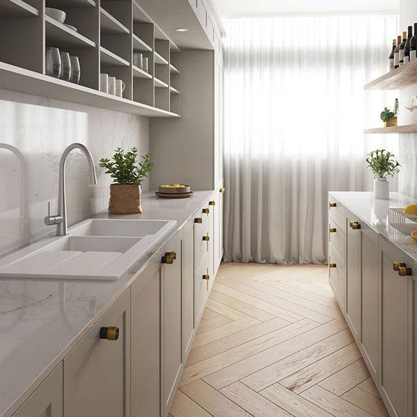 SEIMA OROS 1162 ARQSTONE SINK 2 BOWL WHITE 1 TAPHOLE LEFT DRAINER 1160X500X210MM