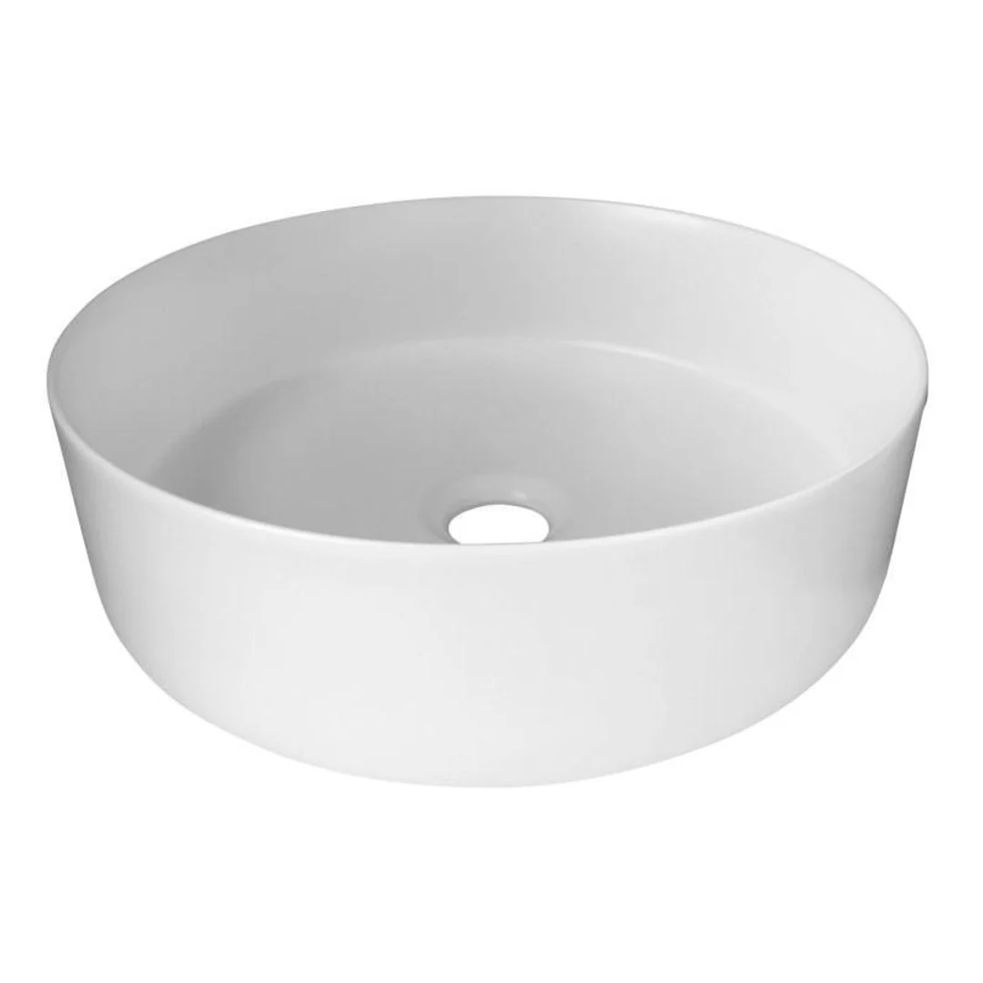 Siera Round Slimline Ceramic Vessel Basin Matt White