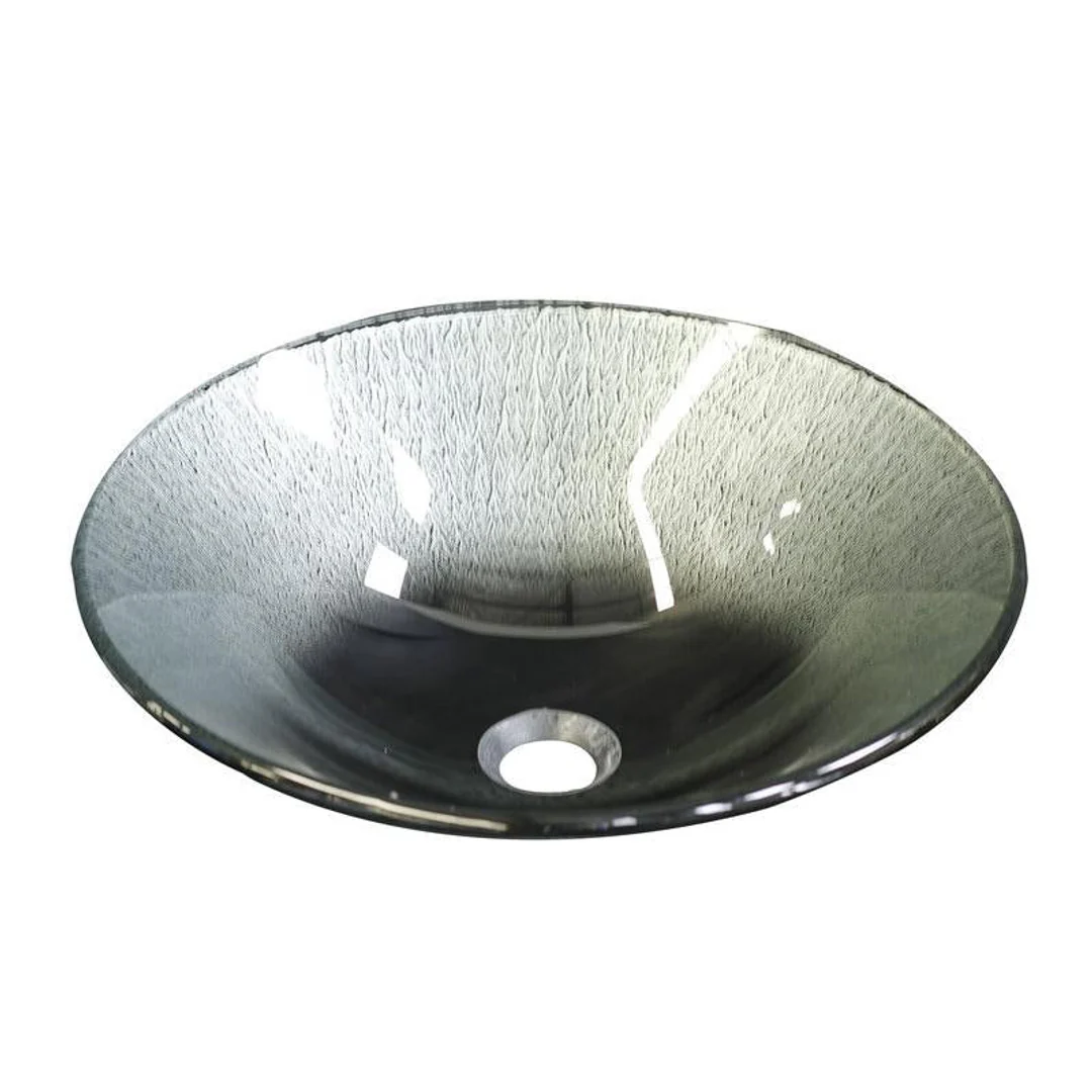 Silver Sunset Round Glass Basin - Image 2