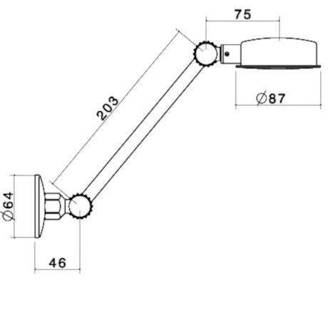 Stayfast Adjustable Wall Shower Chrome - Image 5