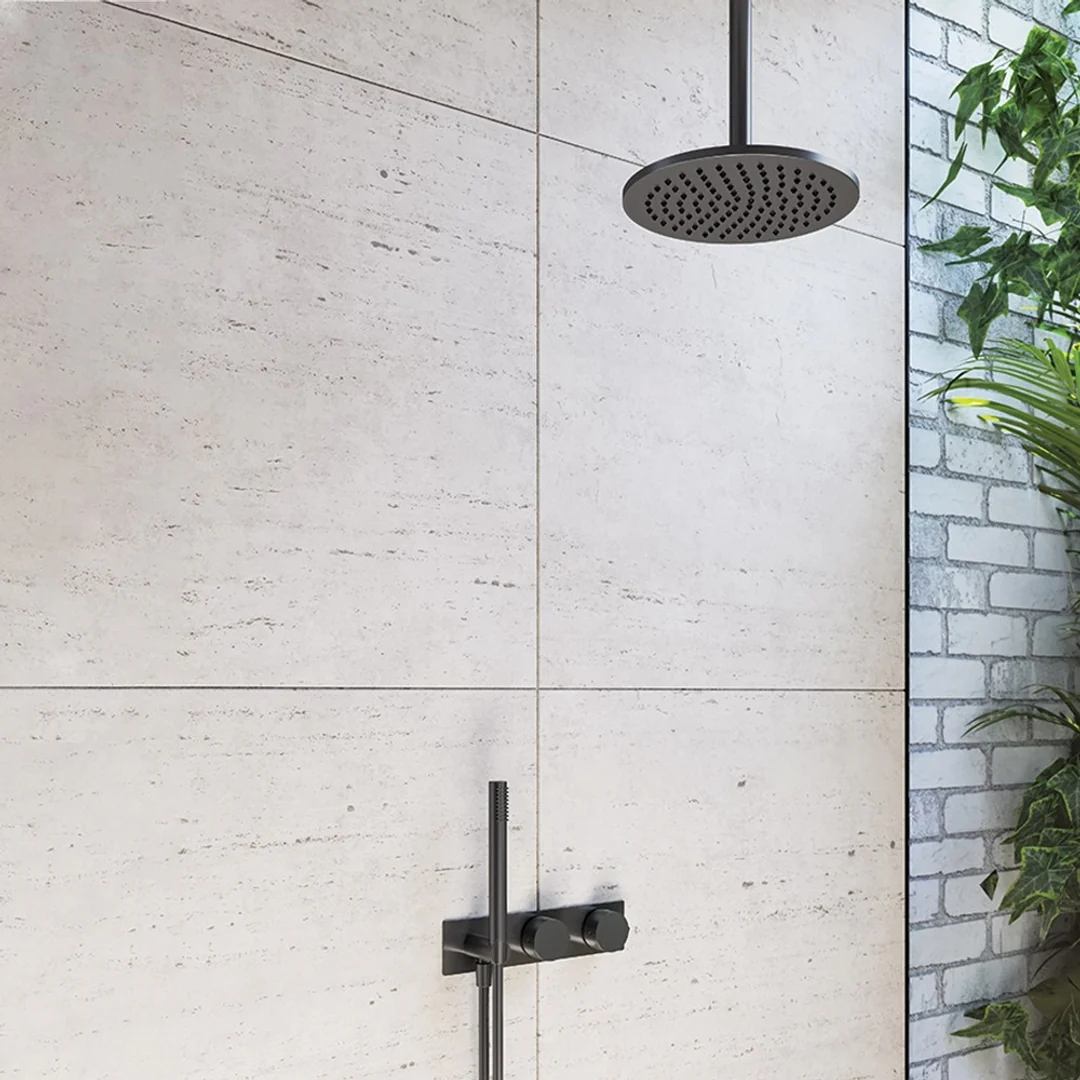 Streamline Arcisan Round Brass Shower Head 250mm Chrome - Image 3