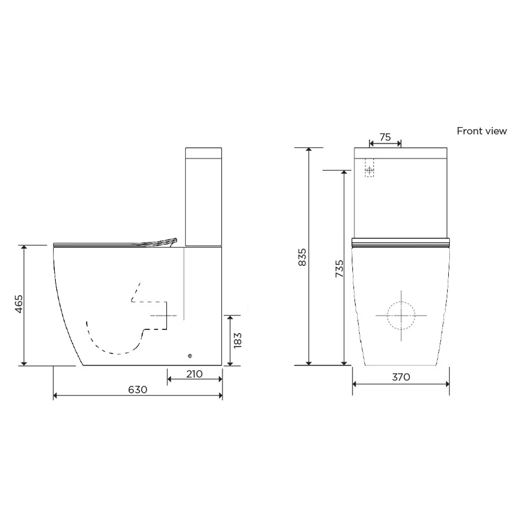 Streamline Arcisan Synergii Back-to-Wall Back Inlet Suite Slim Line Seat - Image 3