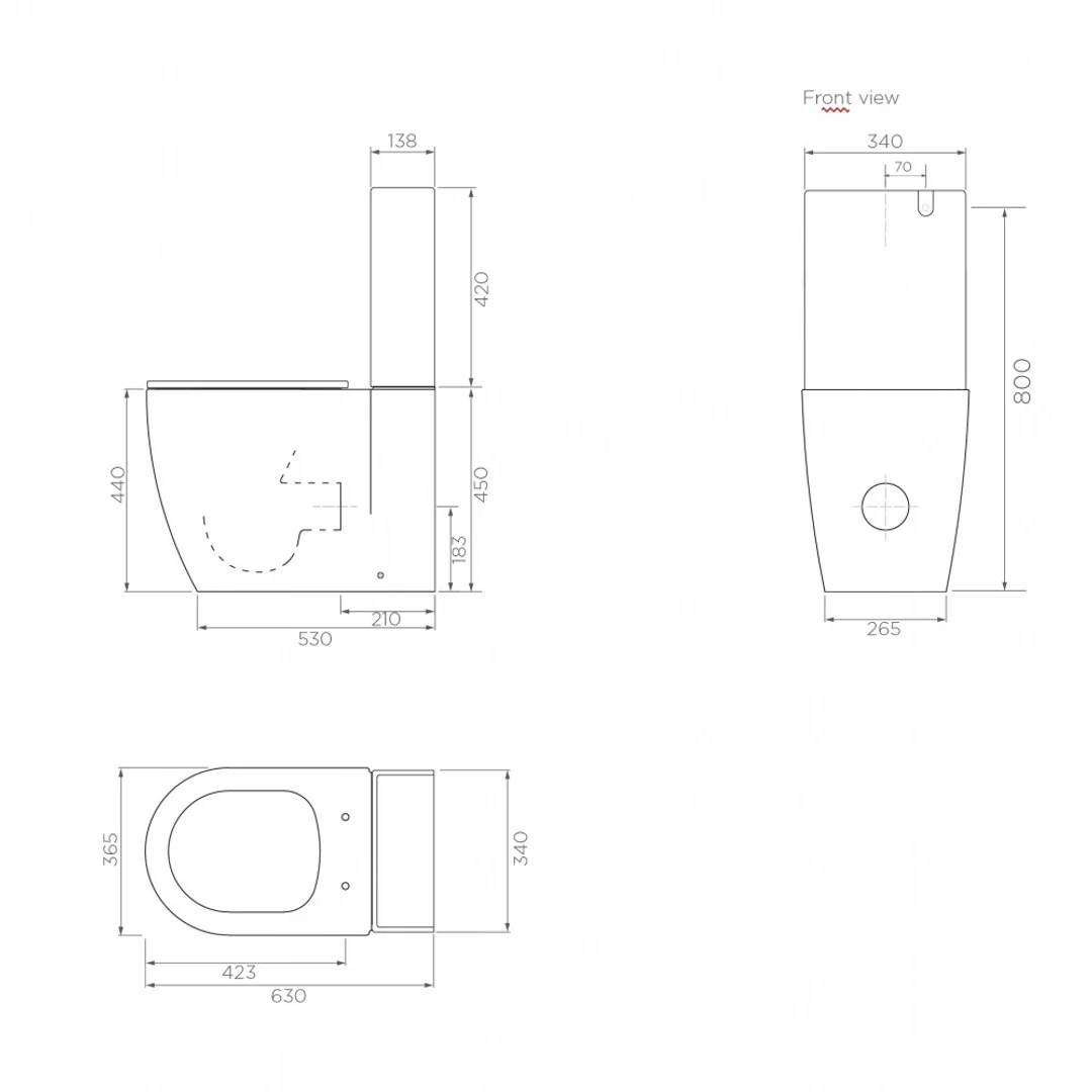 Streamline Arcisan Synergii One Back-to-Wall Back Inlet Suite Wrap Seat - Image 3