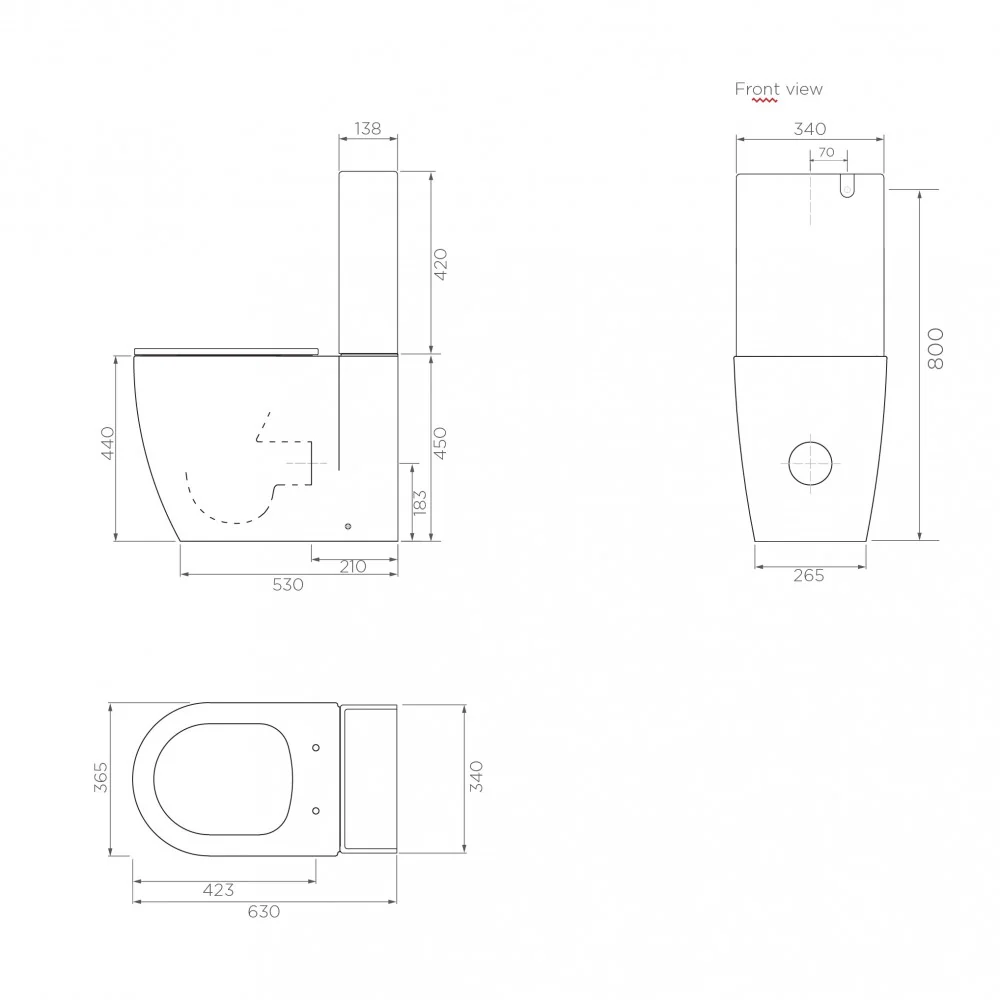 Streamline Arcisan Synergii One Back-to-Wall Back Inlet Suite Wrap Seat - Image 5