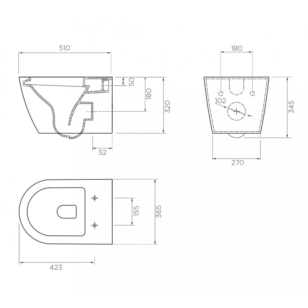 Streamline Arcisan Synergii Wall Hung Pan Slim Seat - Image 3