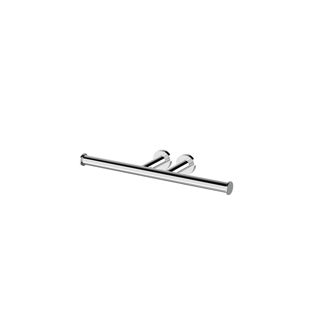 Streamline Axus Double Toilet Roll Holder With Two Wall Fixing Points - Matt Black - Image 2