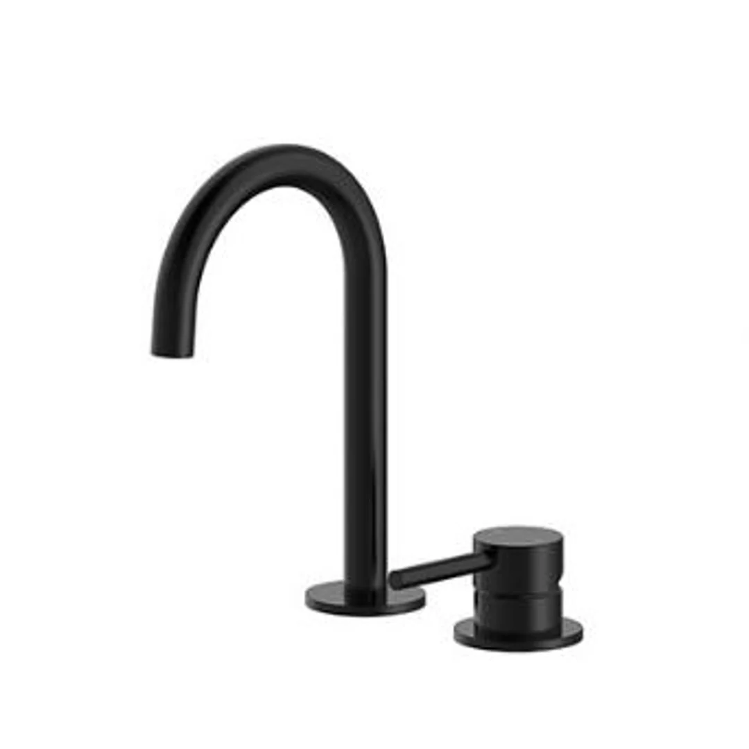 Streamline Axus Pin Lever 2 Hole Basin Mixer Matte Black - Image 2