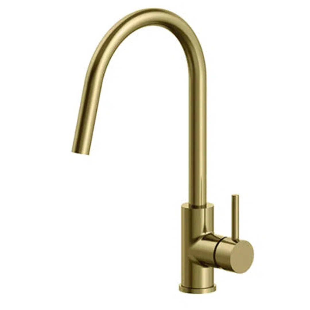 Streamline Axus Pin Sink Mixer Pull Down Spout Brushed Brass - Image 2