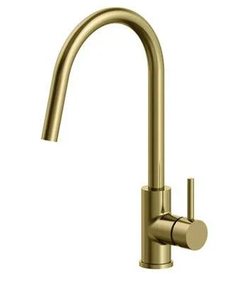 Streamline Axus Pin Sink Mixer Pull Down Spout Brushed Brass - Image 3