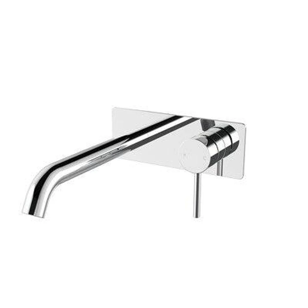 Streamline Axus Pin Wall Mounted Basin/Bath Mixer Brushed Gun Metal 220mm Spout *External Only* - Image 2