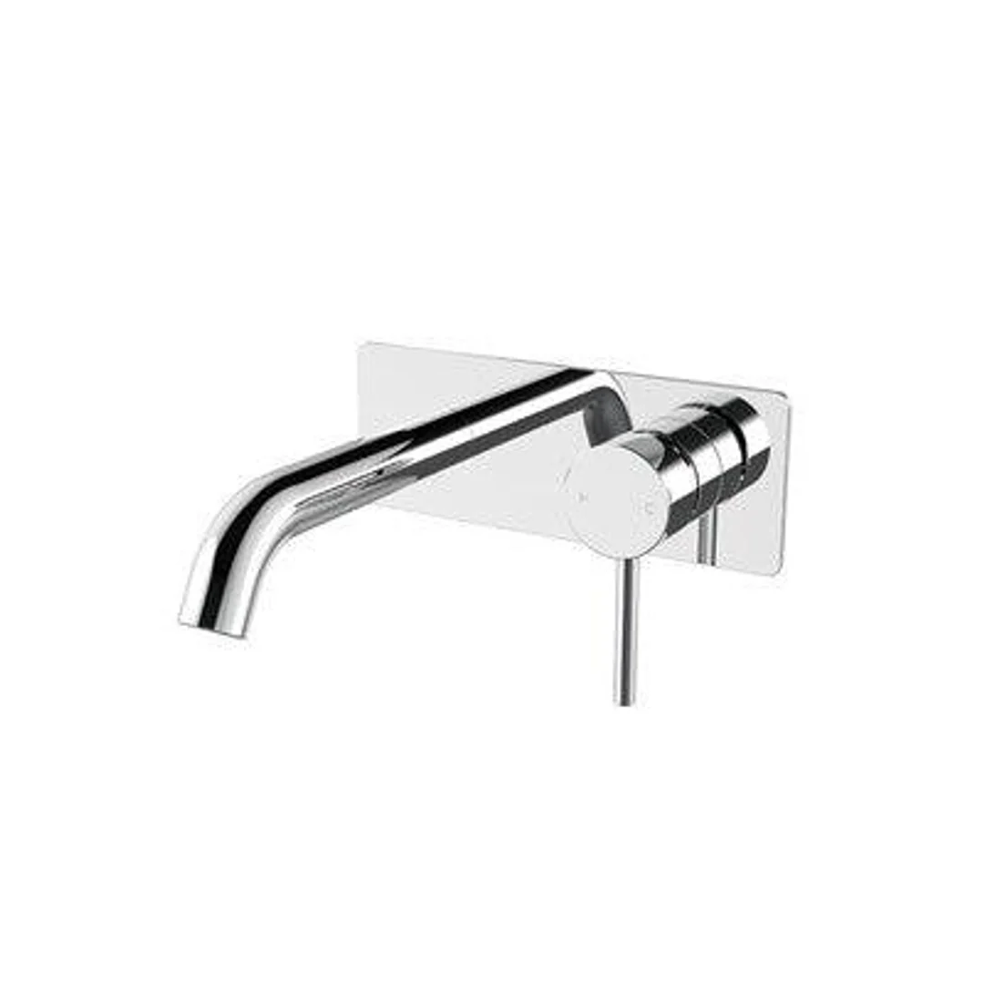 Streamline Axus Pin Wall Mounted Basin/Bath Mixer Brushed Rose Gold 150mm Spout *External Only* - Image 2