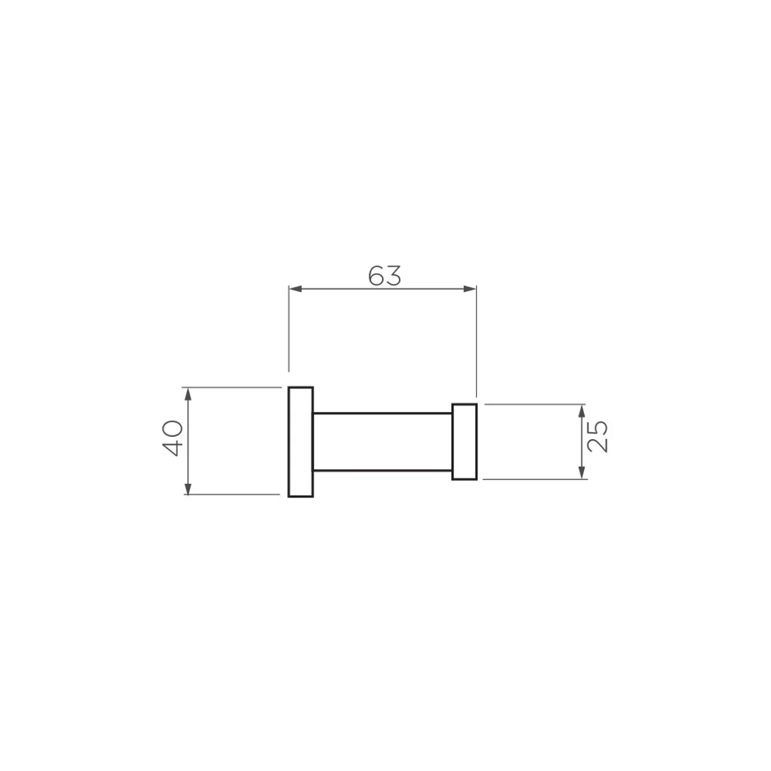 Streamline Axus Robe Hook - Brushed Iron - Image 4