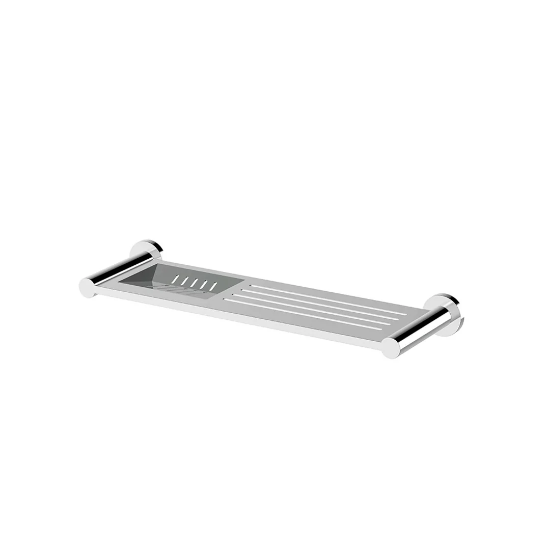 Streamline Axus S/Steel Shelf With Soap Dish 37 cm - Brushed Brass - Image 2