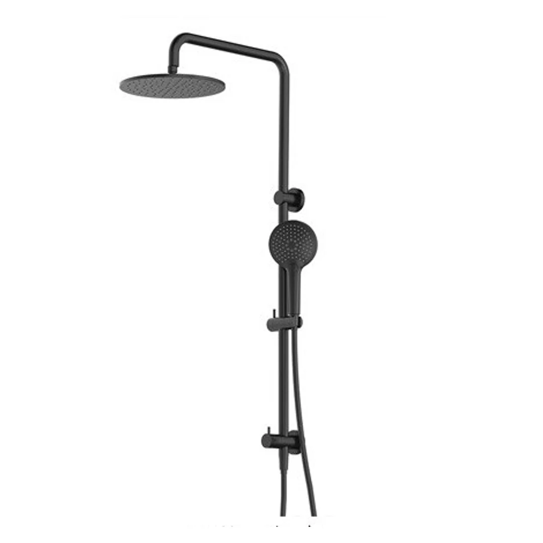 Streamline Axus Shower Column Dual In Div 250Mm Head Air-Fusion H/Shower Matt Black