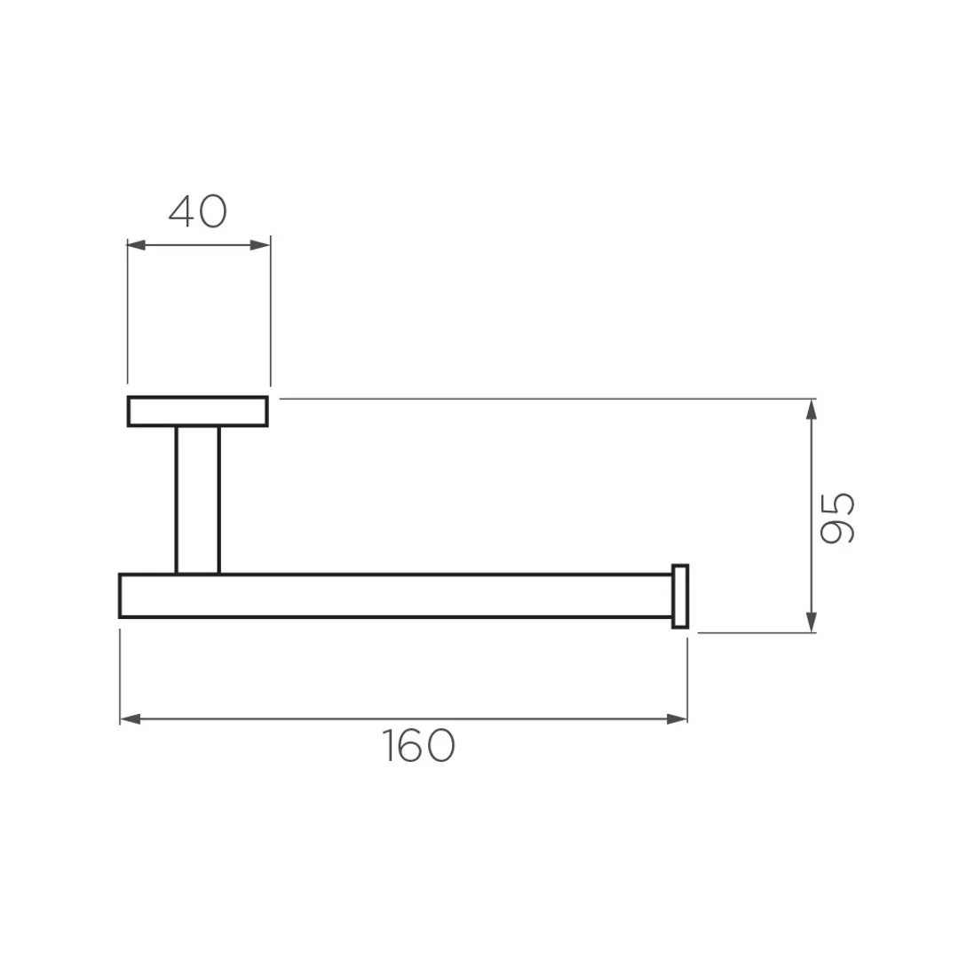 Streamline Axus Spare Toilet Roll Holder Brushed Nickel PVD - Image 3