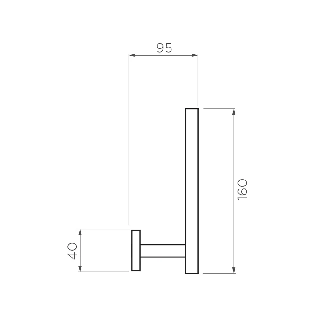 Streamline Axus Spare Toilet Roll Holder - Chrome - Image 3