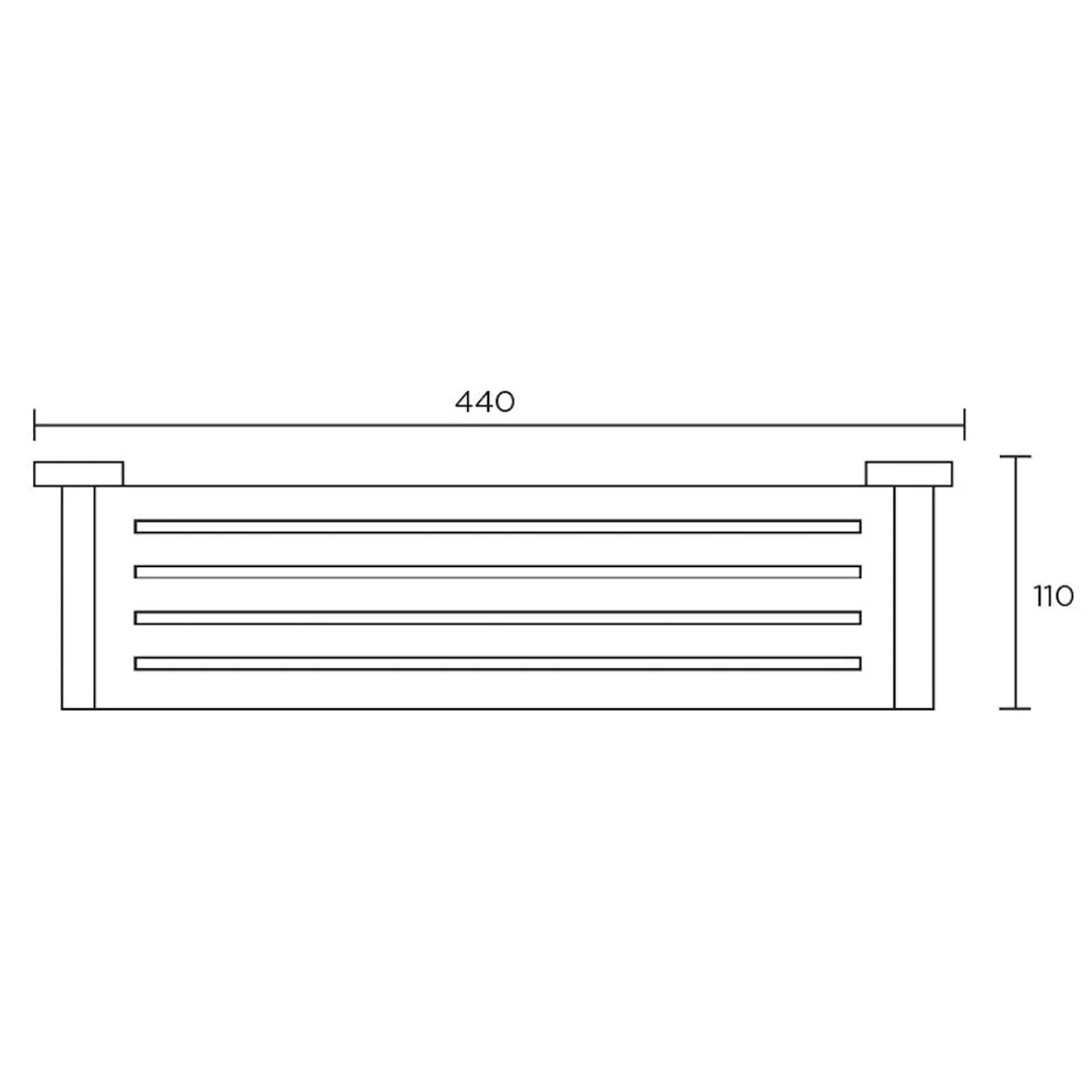 Streamline Axus Stainless Steel Shelf 44cm - Brushed Iron PVD - Image 4