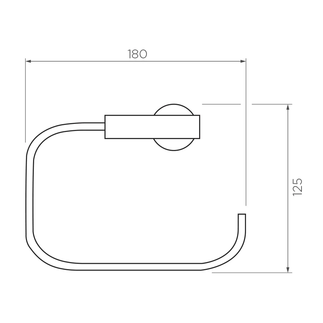 Streamline Axus Towel Ring - White - Image 3