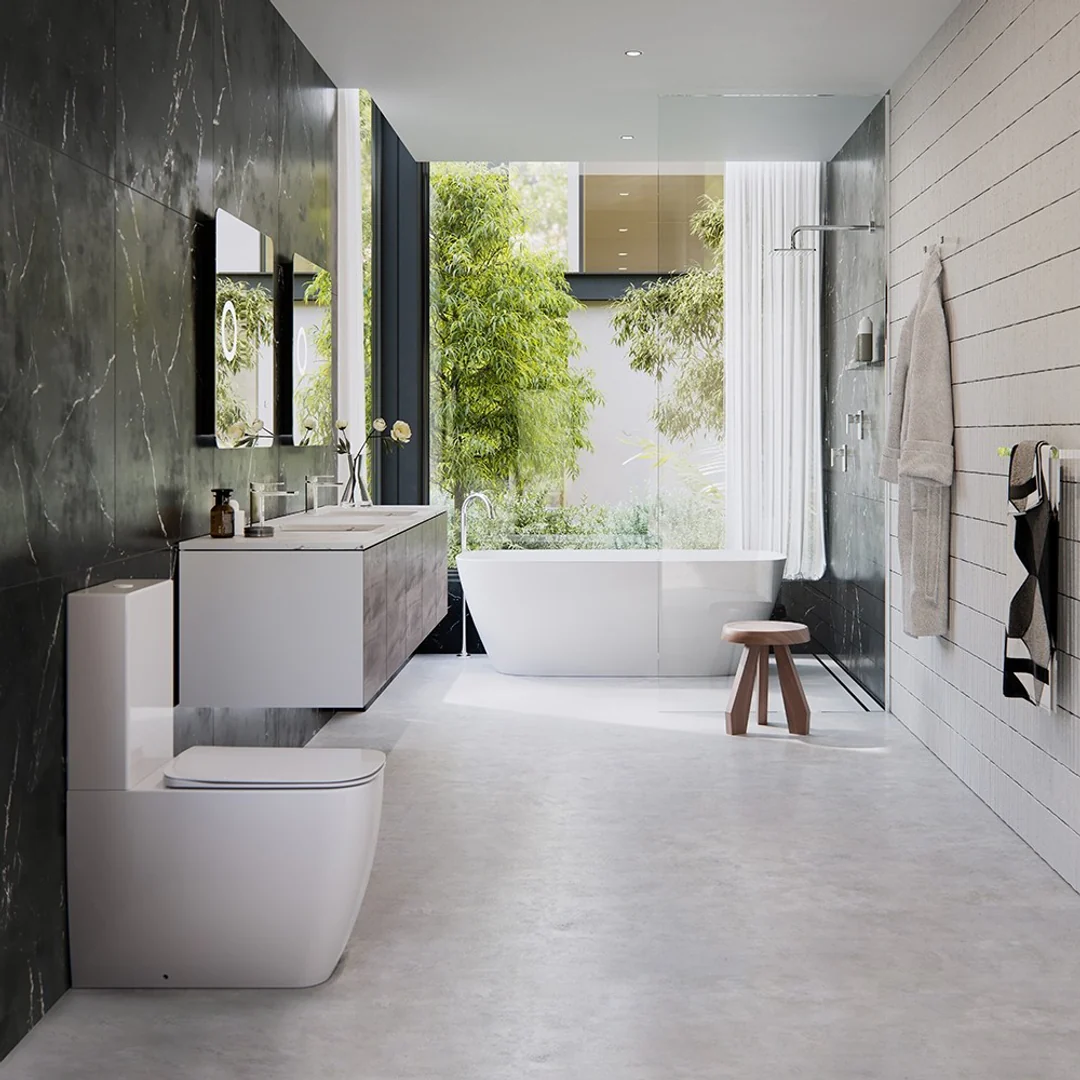 Streamline Eneo Btw Back Inlet Toilet Suite Slim Line Seat - Image 5