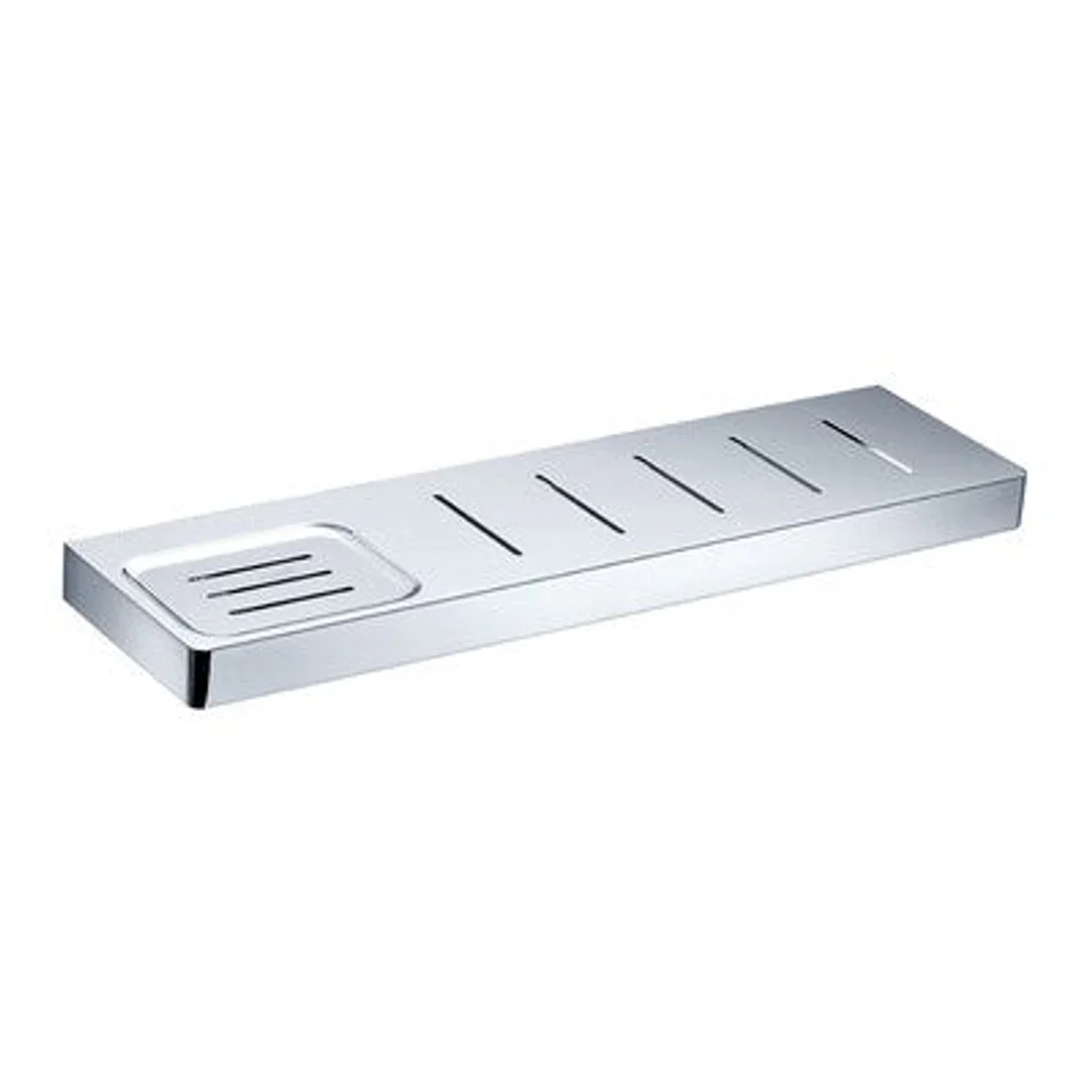 Streamline Eneo Shelf Inc Integrated Soap Dish And Drain Holes - Brushed Brass - Image 2