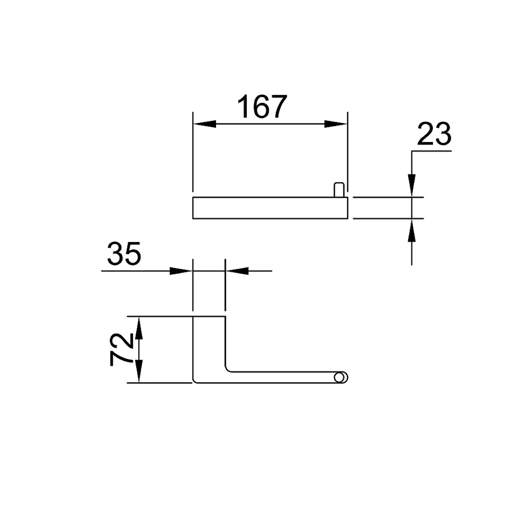 Streamline Eneo Toilet Roll Holder - Satin Nickel Pvd - Image 3