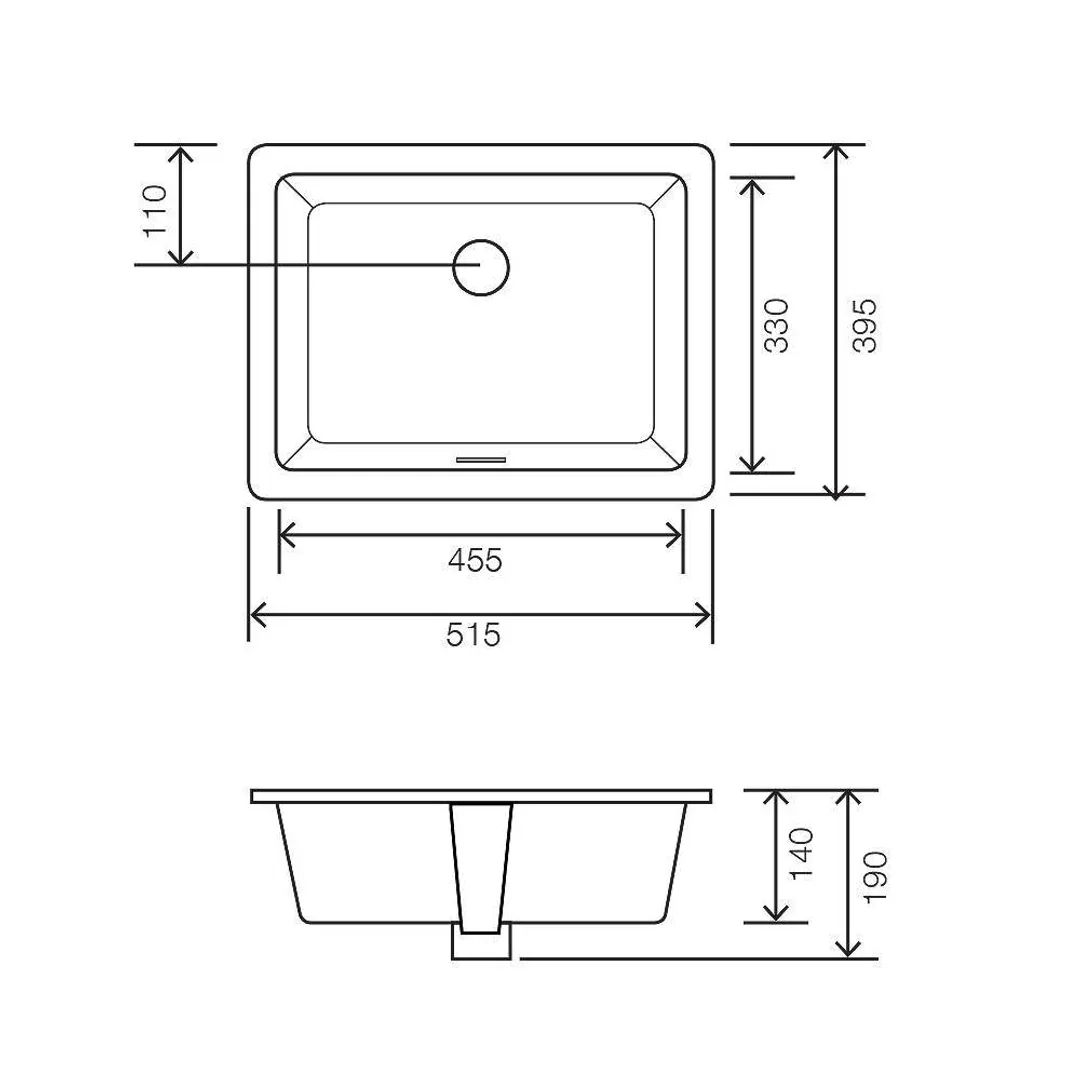 Arcisan Eneo 515 X 395 Under Counter Basin - Image 4