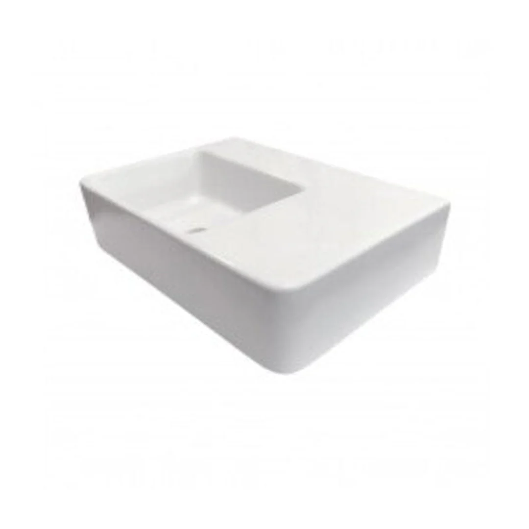 Streamline Eneo Wall Hung Basin Wof Side Shelf Left Bowl 1 Tap Hole - Image 2