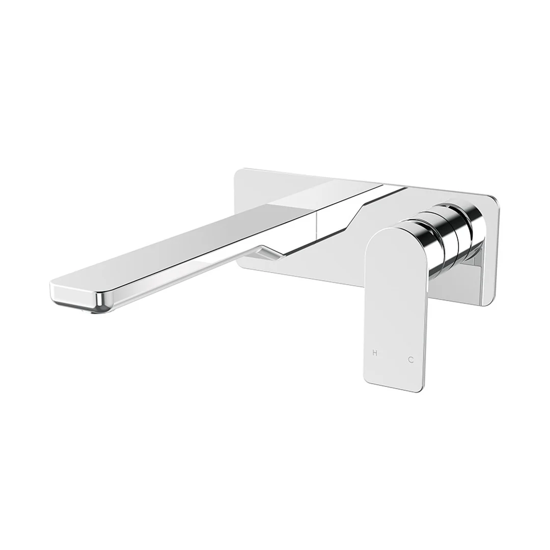 Streamline Kibo Wall Mount Basin Mixer 200Mm Spout Ext Only Chrome