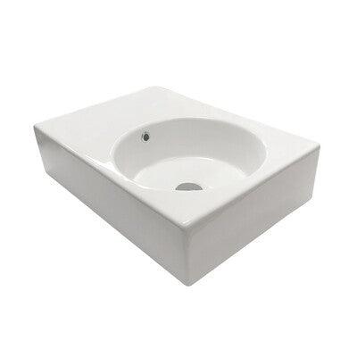 Streamline Plaza Wall Hung Basin Wof Side Shelf Right Bowl No Tap Hole - Image 3