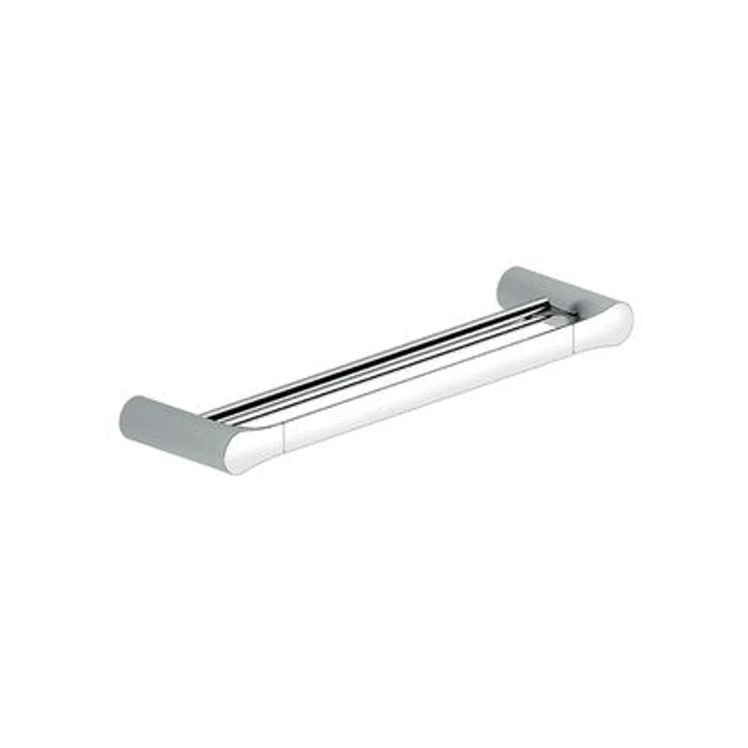Streamline Synergii Double Towel Rail 60Cm White/Chrome - Image 2