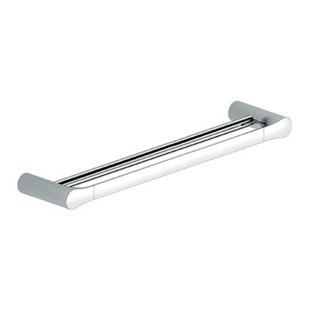 Streamline Synergii Double Towel Rail 800mm White/Chrome - Image 2
