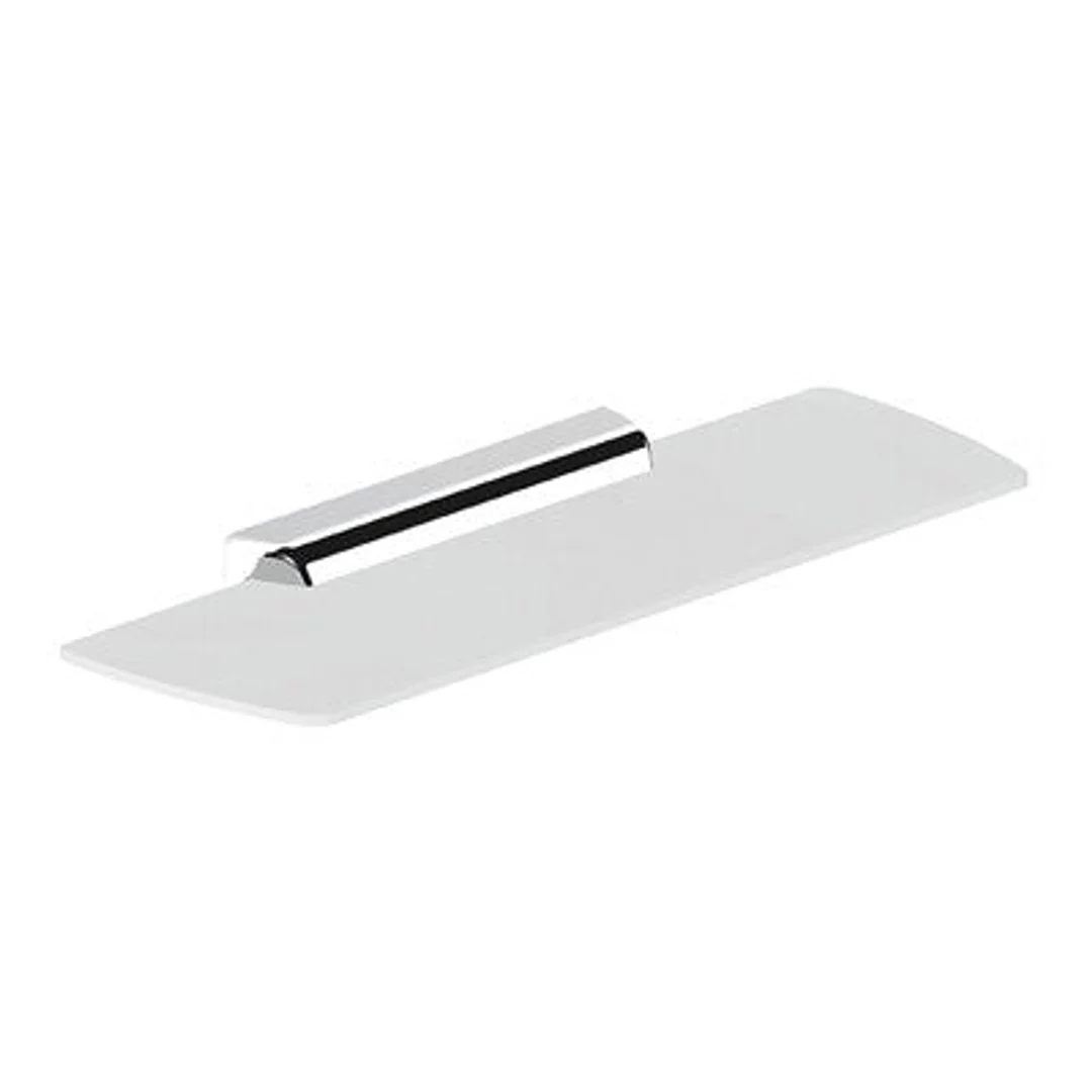 Streamline Synergii Glass Shelf 400mm White/Chrome - Image 2