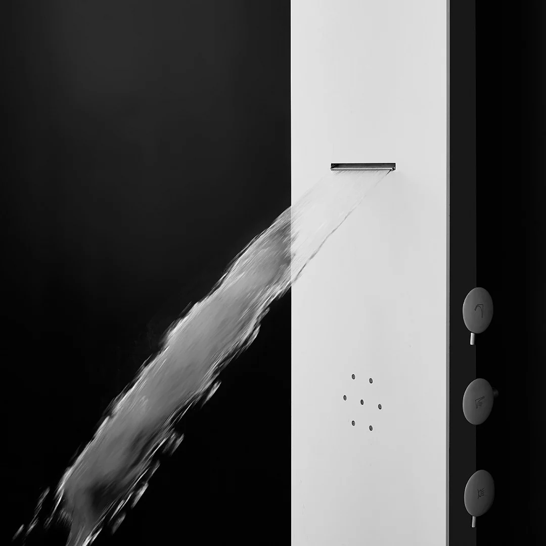 Streamline Synergii Shower Panel Right Side Operation - Matt Black - Image 6