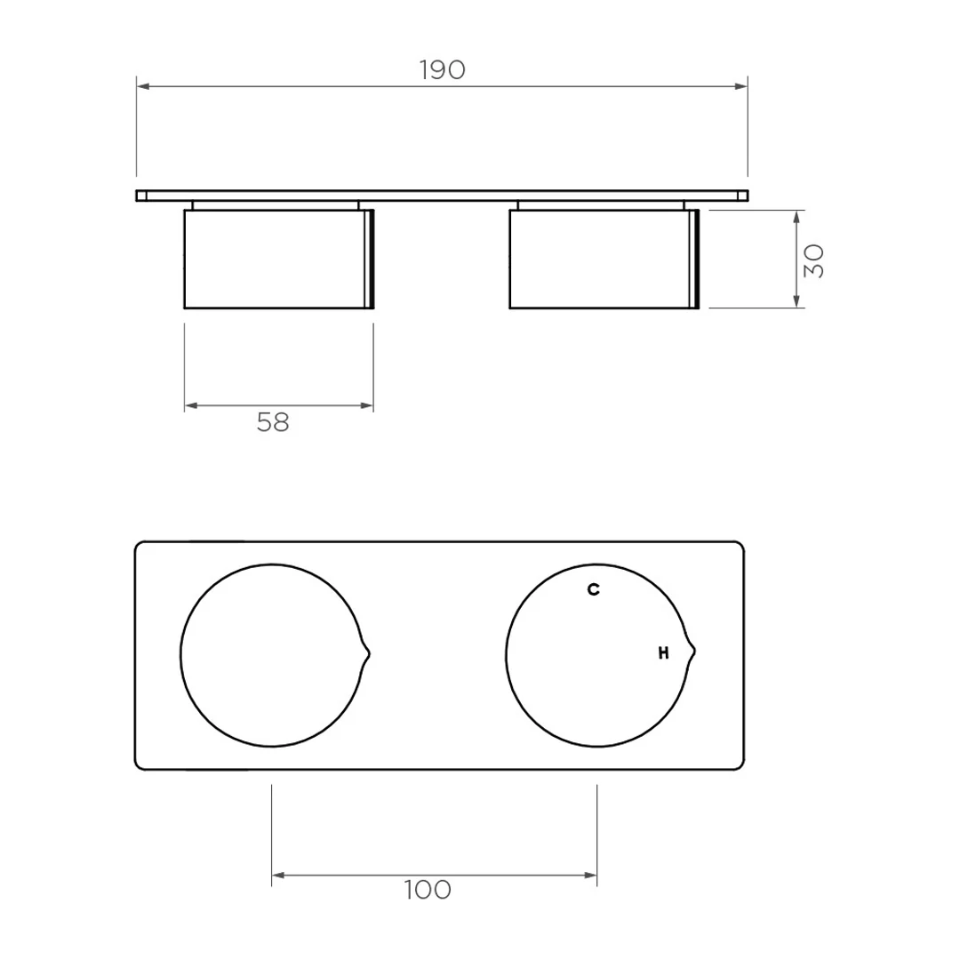 Streamline Venn Shower Mixer With Plate Diverter Ext Part Only Brushed Rose Gold Pvd - Image 2