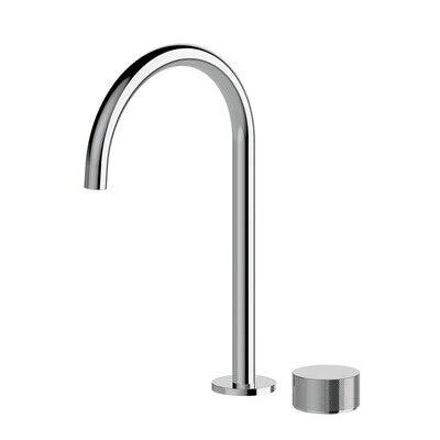 Streamline Vierra 2 Hole Fixed Arch Spout Basin Mixer Brushed Rose Gold - Image 3