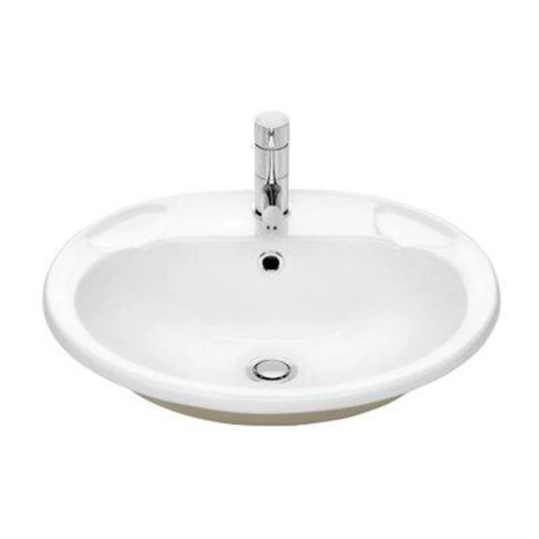 Stylus Symphony Vanity Basin 1 Tap Hole White Cm3215W - Image 2