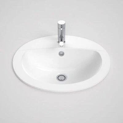 Stylus Venecia Drop In Vanity Basin 3 Tap Hole White - Image 3