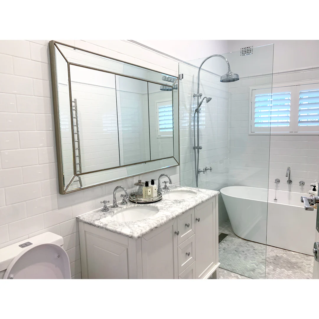T&H Coventry 120 X 55 Sgl Bowl Satin White Vanity Real Marble Top & U/C Basin - Image 5