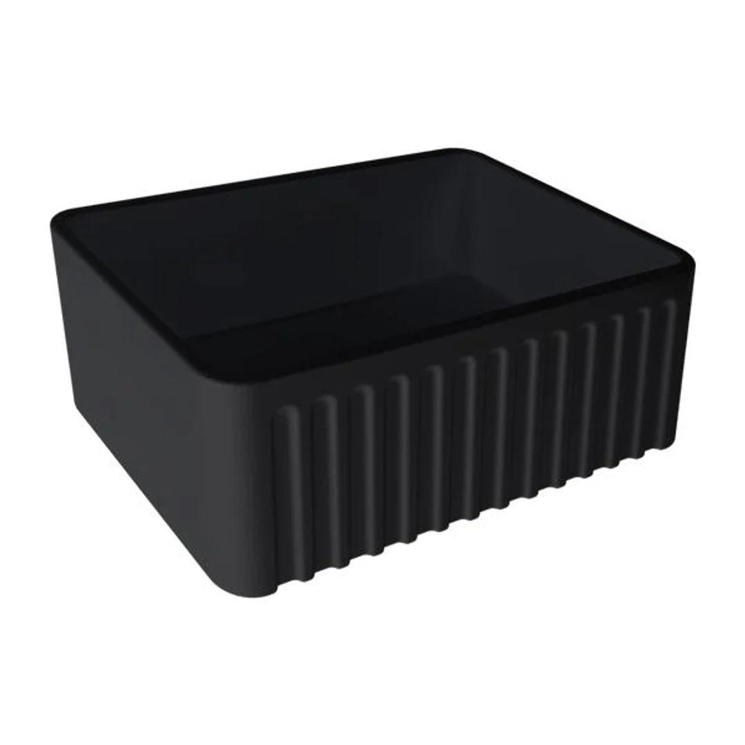 T&H Novi 60 X 46 Fine Fireclay Butler Sink Matte Black - Image 2
