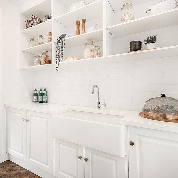 T&H NOVI 76 X 46 FIRECLAY BUTLER SINK MATTE WHITE NO753FS-MW - Image 3