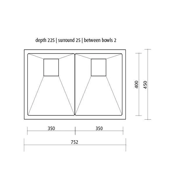 Tetra Pro Blade S/S Sink 2B  750X450 By Seima(Seima P#:Sks-T750) - Image 2