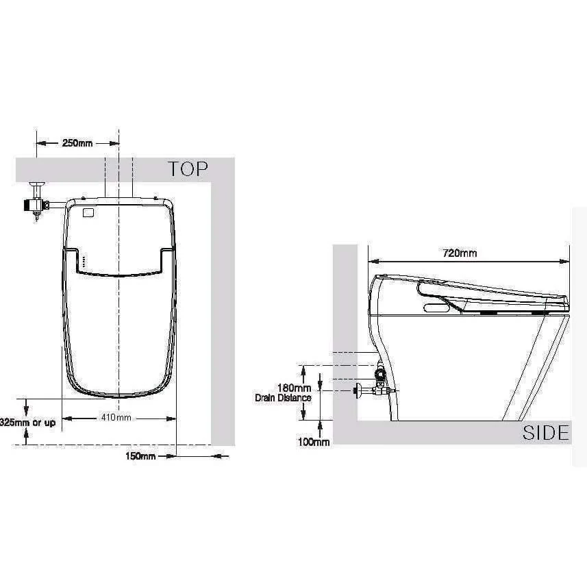 The Bidet Shop Throne King Ceramic S Trap Bidet Toilet - Image 3