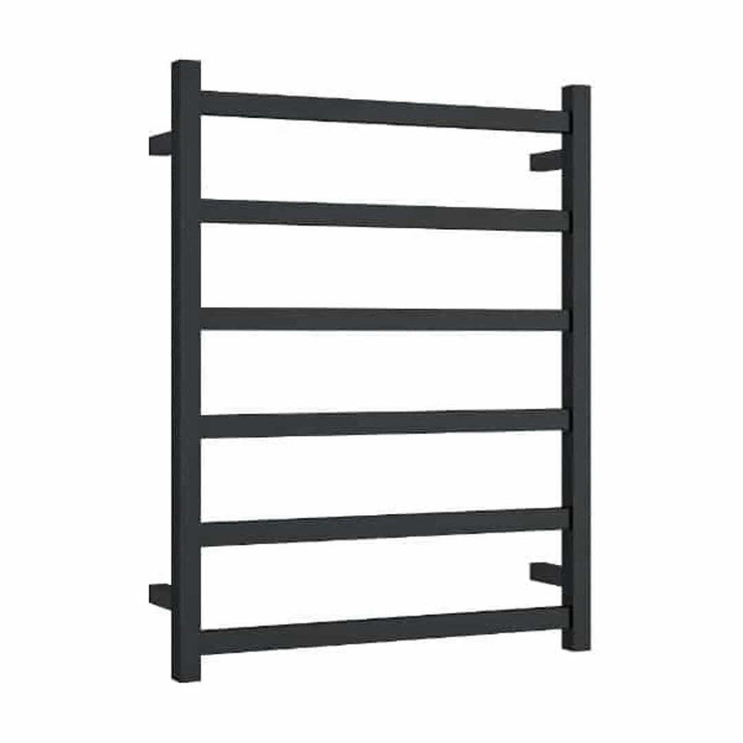 Thermorail STRAIGHT/ SQUARE 600 X 800 X 120MM 104 WATT 6 BAR MATT BLACK