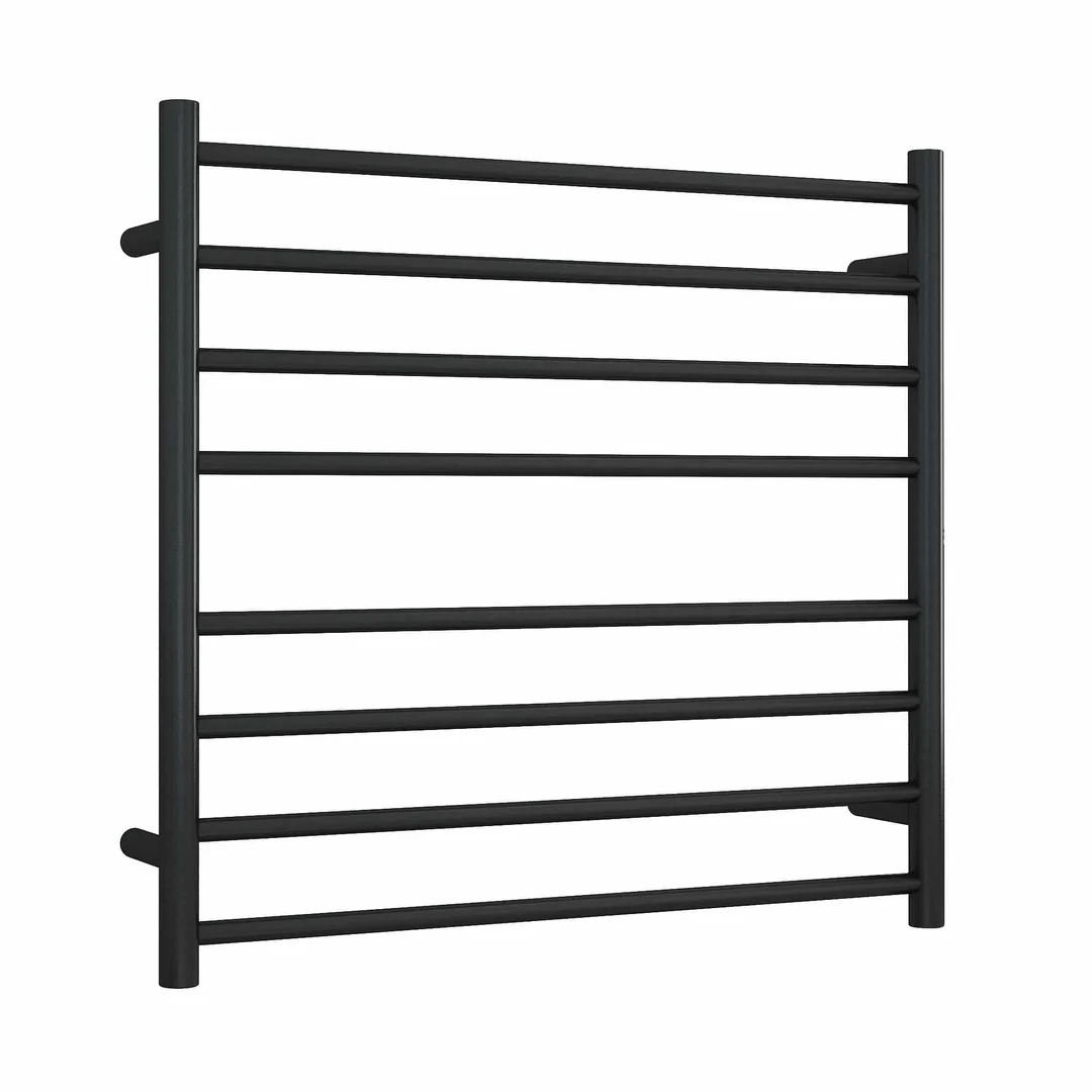 Thermorail STRAIGHT/ ROUND 750X700X122MM 8 BAR 132 WATT MATT BLACK - Image 2