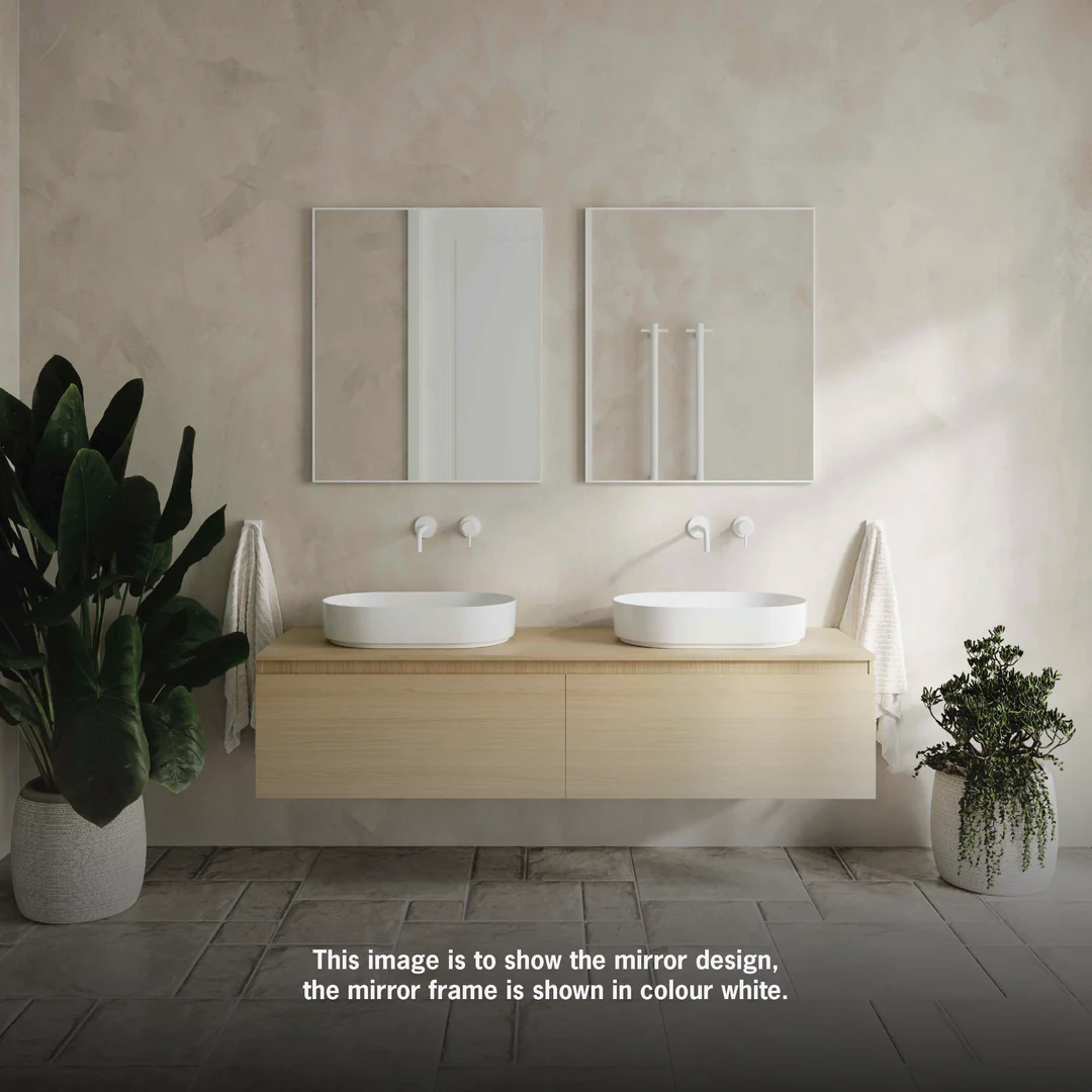 Thermogroup Carson Rectangle Black Framed Mirror - 900X750Mm - Includes Mirror Demister - Image 3
