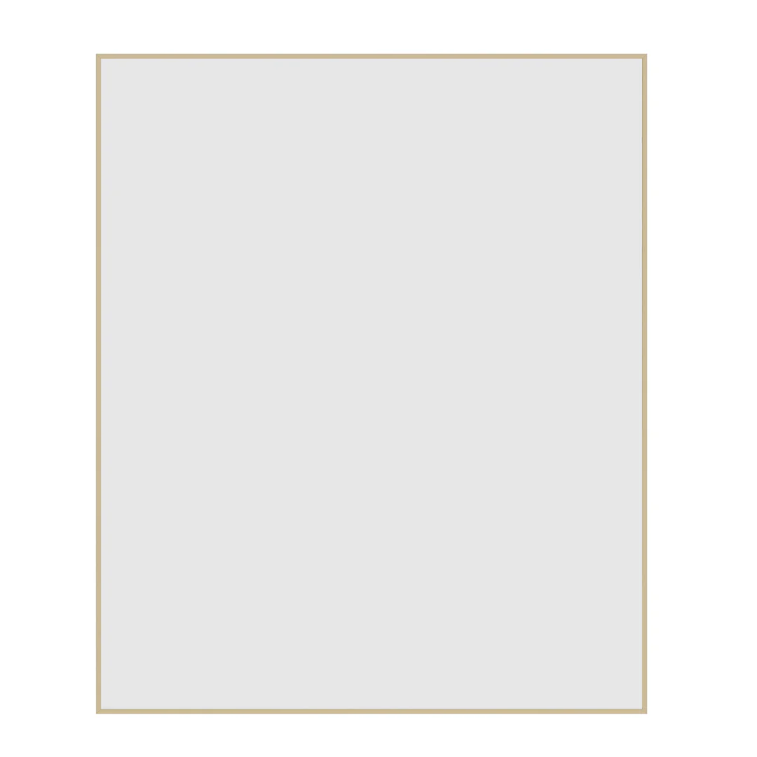 Thermogroup Carson Rectangle Gold Framed Mirror - 900X750Mm - Includes Mirror Demister