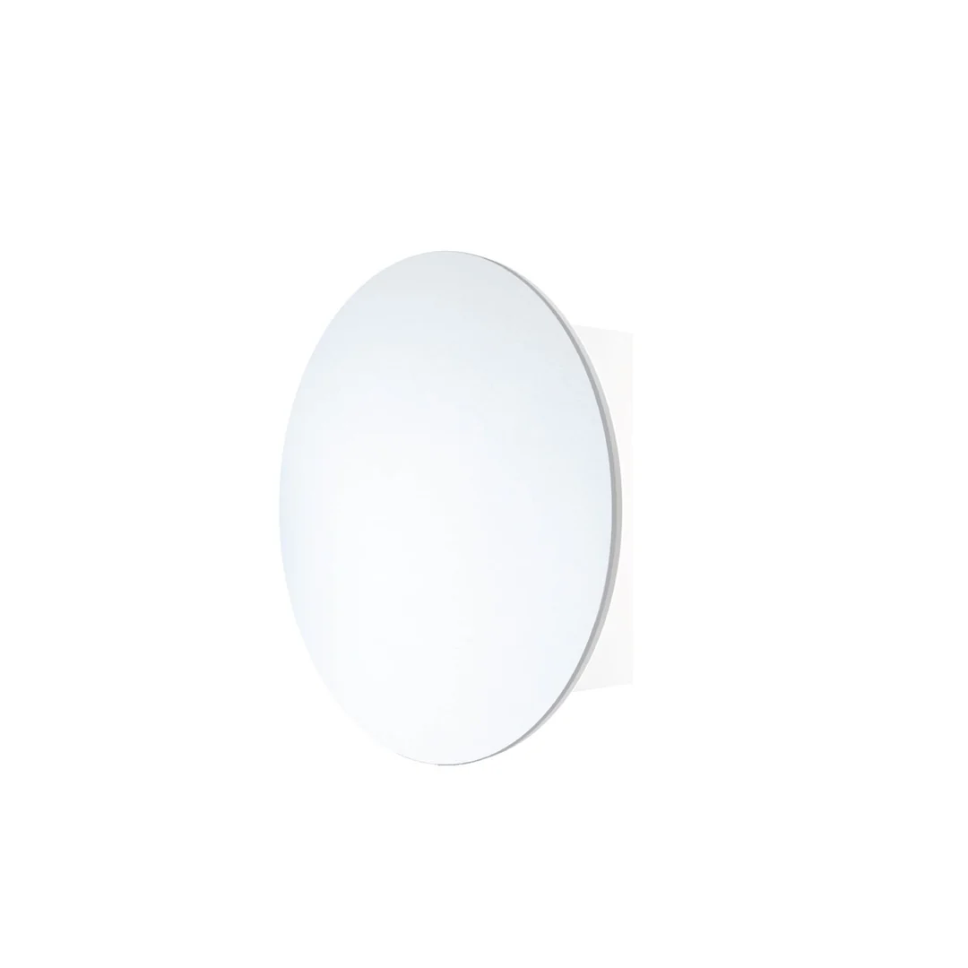 Thermogroup Chelsea Round Mirror Cabinet White 600Mm Diam X 150Mm - Image 2